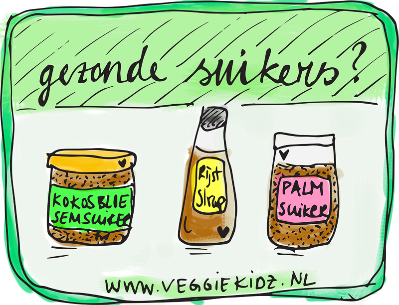 www.veggiekidz.nl, gezonde suikers, palmsuiker, kokosbloesemsuiker, rijststroop